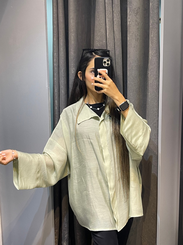 شومیز حریر شیشه ای زنانه