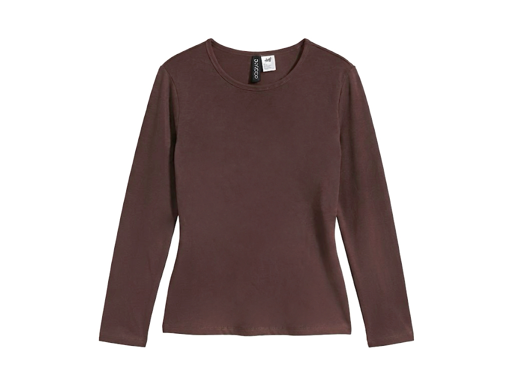 بلوز فیت استین بلند زنانه وارداتی H&M